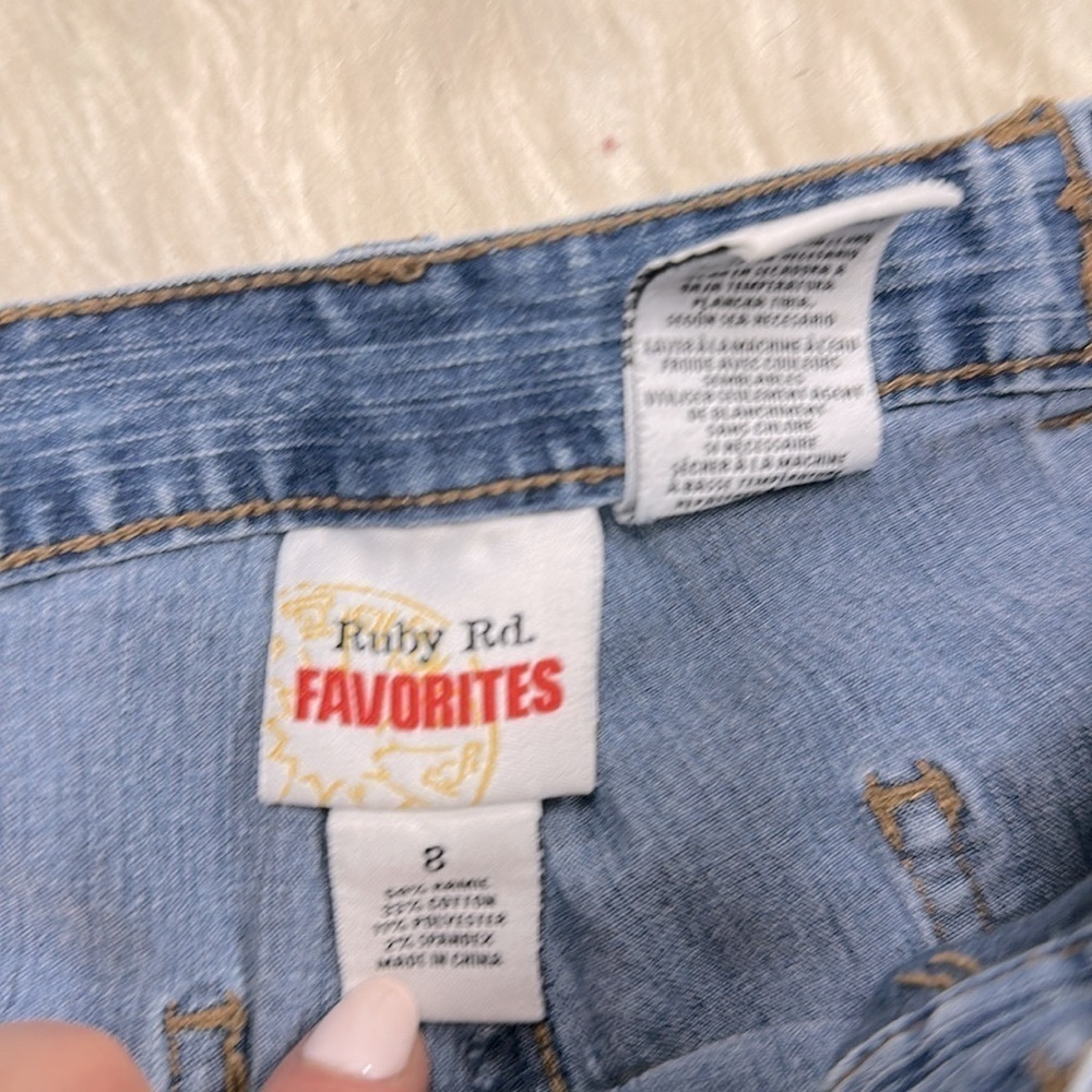 Ruby Rd. Blue cropped Jeans size 8 - Picture 4 of 7